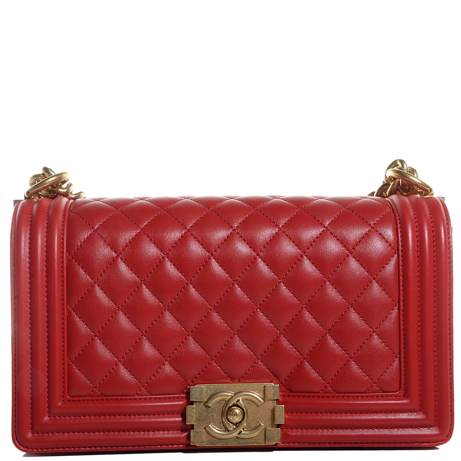Chanel Lambskin New Medium Boy Flap Red 1 of 9