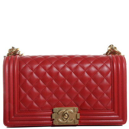 Chanel Lambskin New Medium Boy Flap Red 1 of 9