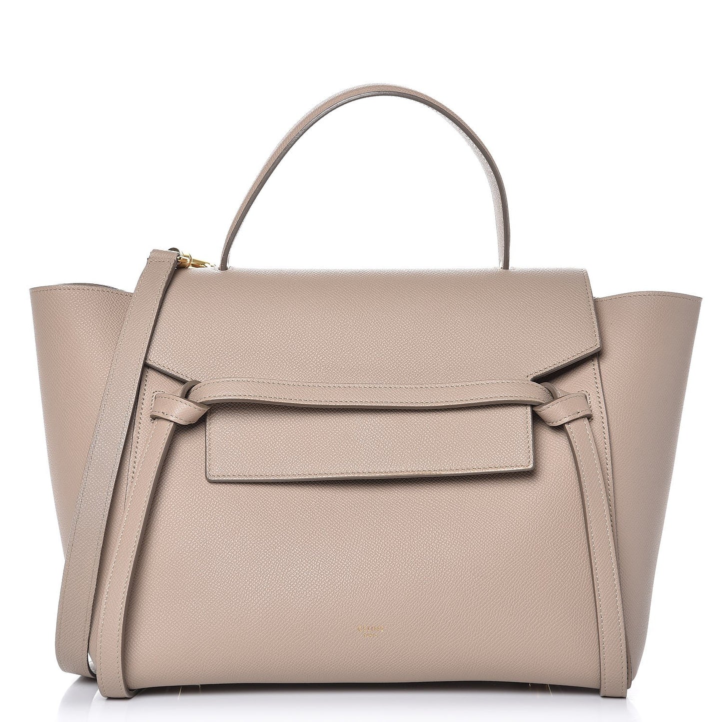 Grained Calfskin Mini Belt Bag Light Taupe