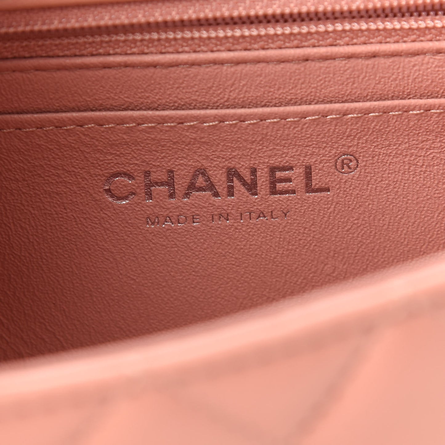 Lambskin Quilted Mini Rectangular Flap Dark Pink
