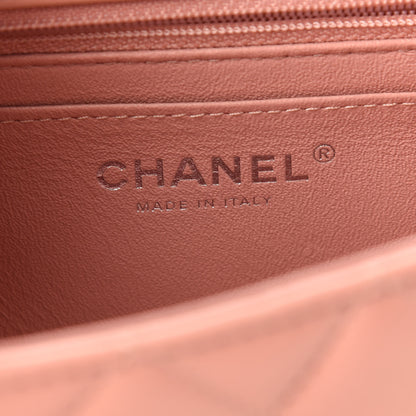 Chanel Lambskin Quilted Mini Rectangular Flap Dark Pink 5 of 8
