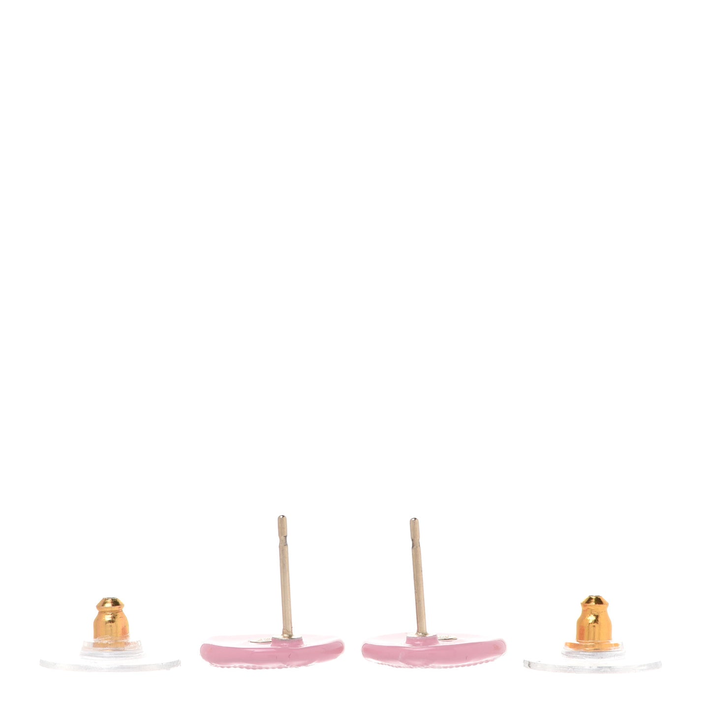 Resin Crystal CC Earrings Pink