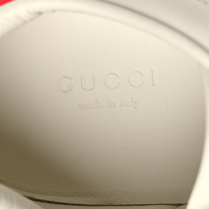 Gucci Calfskin Web Bee Embroidered Womens Ace Sneakers 37.5 White Green 9 of 11