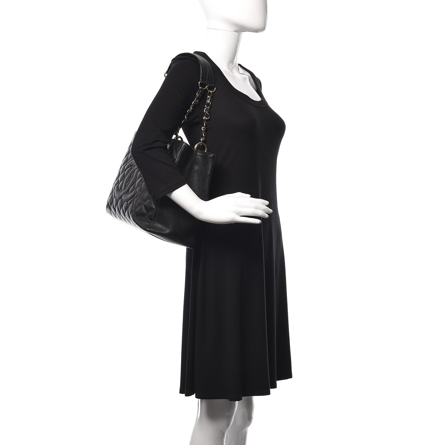 Chanel Caviar Quilted Grand Shopping Tote GST Black 2 of 14