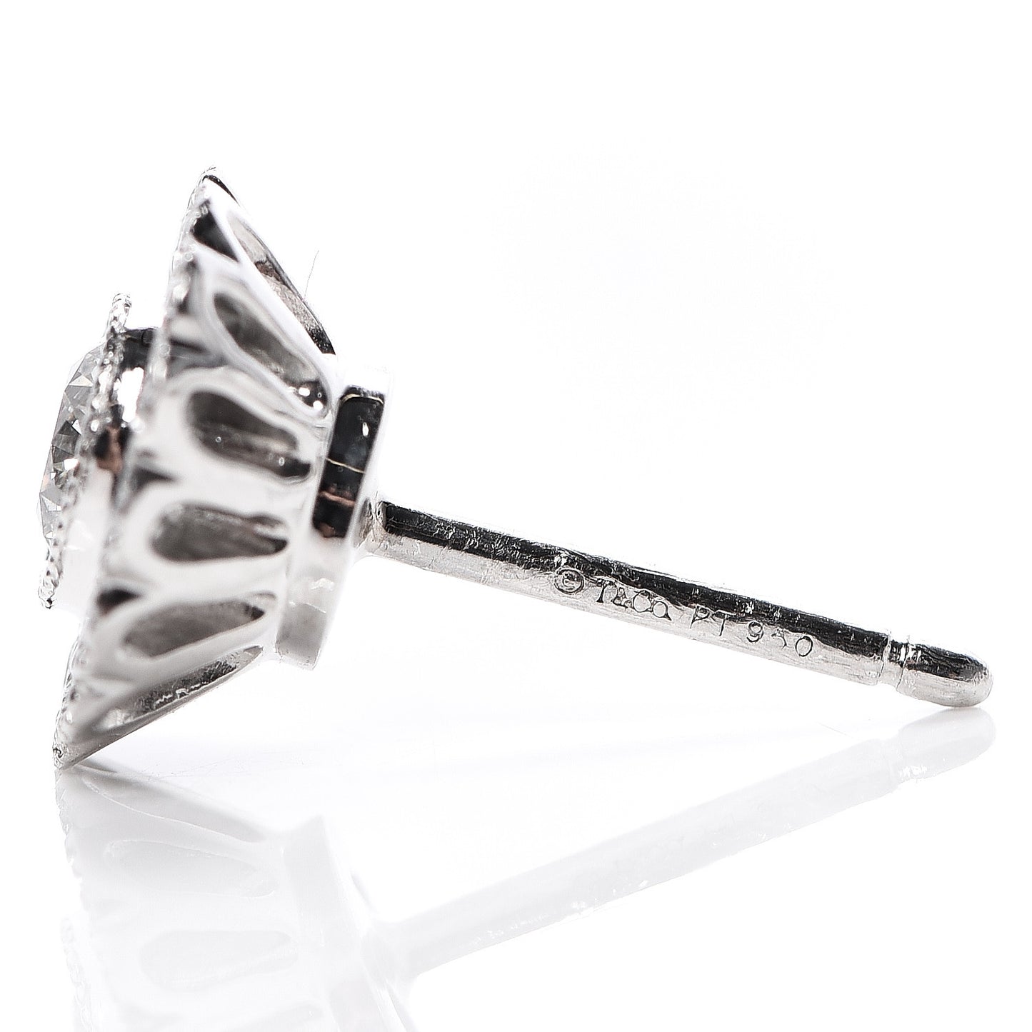 Platinum Diamond Enchant Flower Earrings