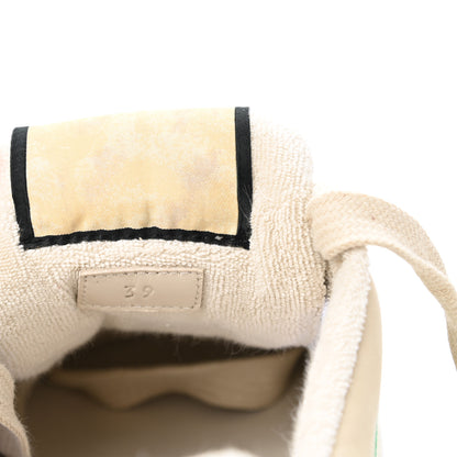 Gucci Nylon Nubuck Web Womens Screener Sneakers 39 Mystic White Dusty Milk 8 of 9