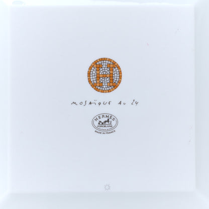 Hermes Porcelain Mosaique au 24 Square Plate N°2 Gold 3 of 3