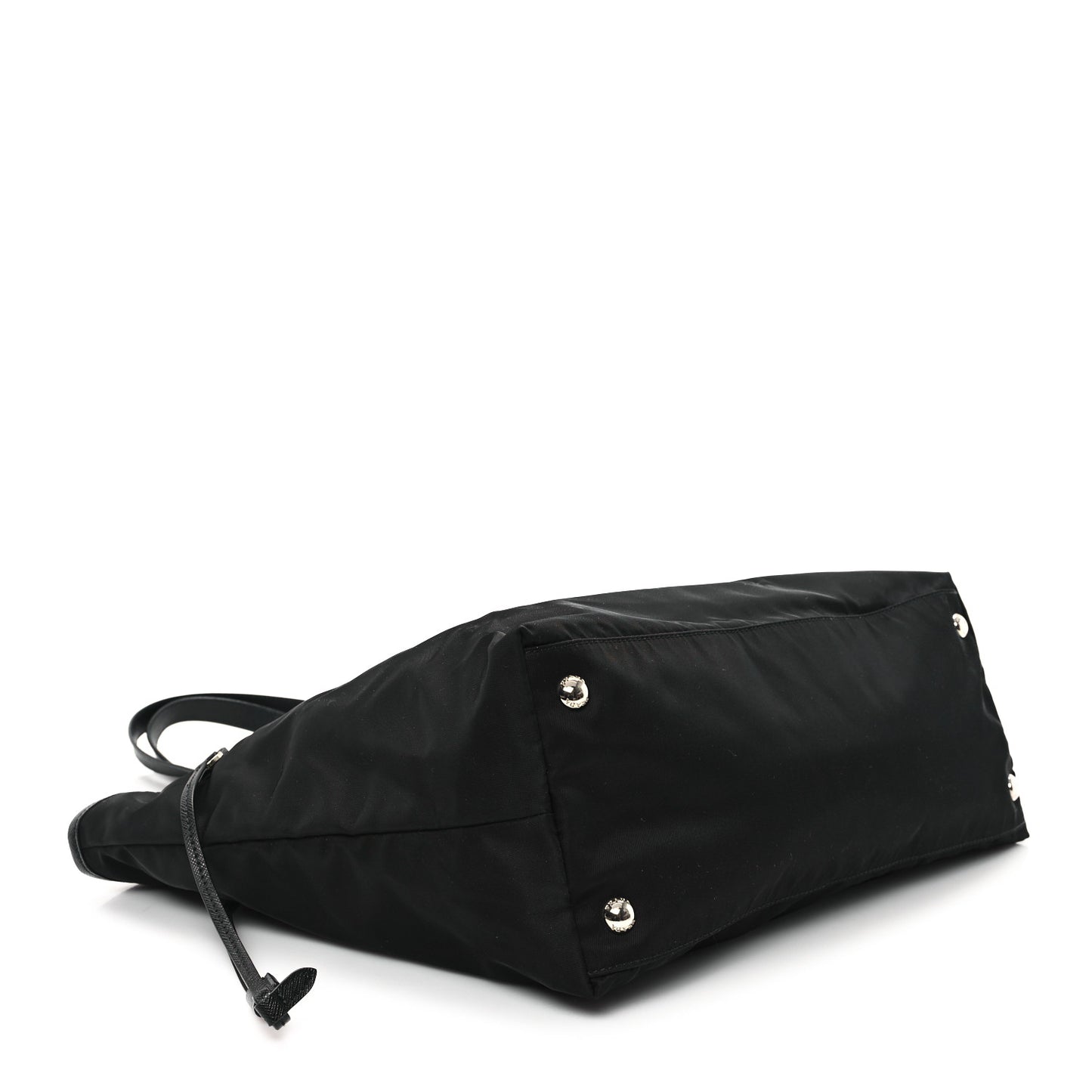 Tessuto Nylon Saffiano Shopping Tote Black