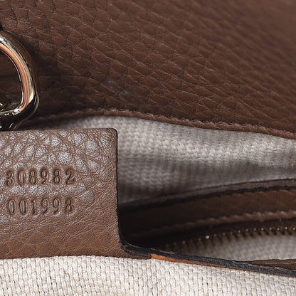Gucci Pebbled Calfskin Medium Soho Chain Shoulder Bag Maple Brown 7 of 12