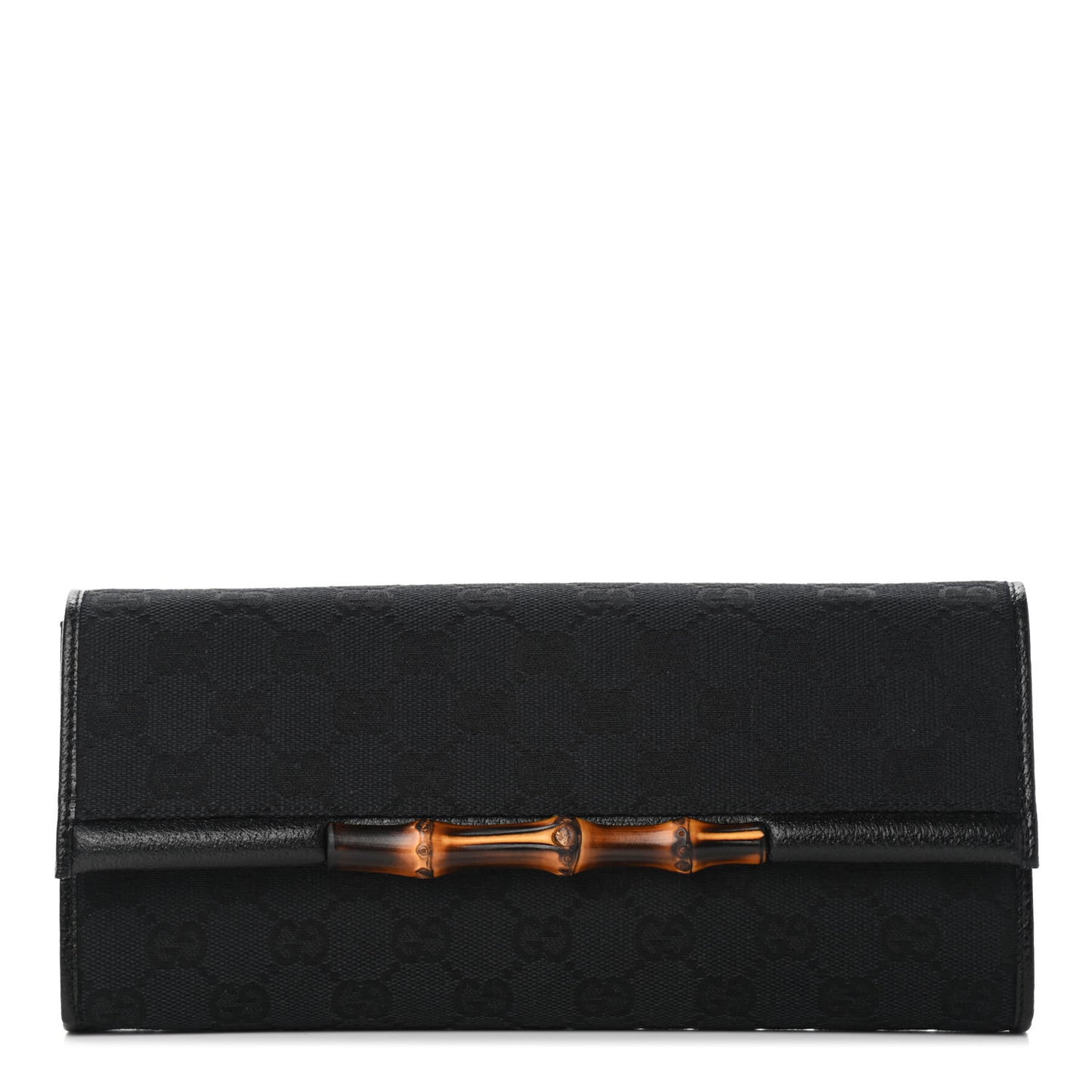 Monogram Bamboo Bar Clutch Black