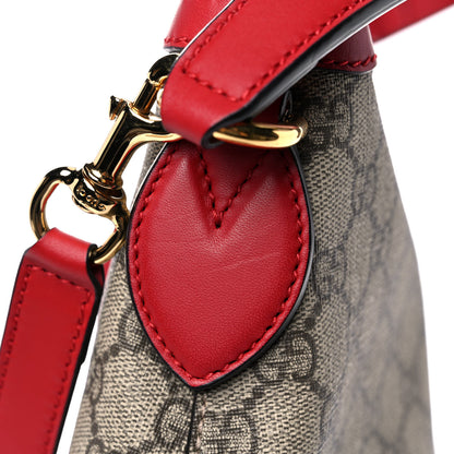 Gucci GG Supreme Monogram Linea A Hobo Red 12 of 12