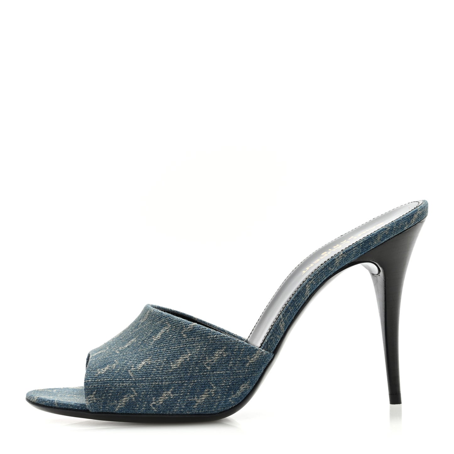 Denim Monogram La 16 Mule Sandals 40 Blue Jeans