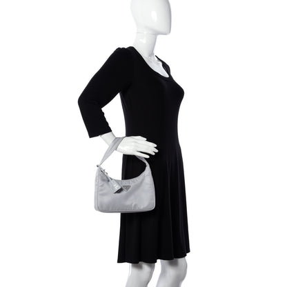 Prada Tessuto Nylon Mini Re-Edition 2000 Bag Fiordaliso 2 of 14