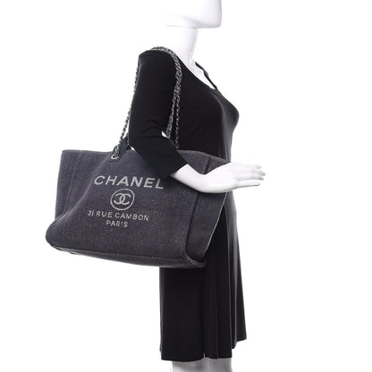 Chanel Lurex Boucle Medium Deauville Tote Grey 2 of 11