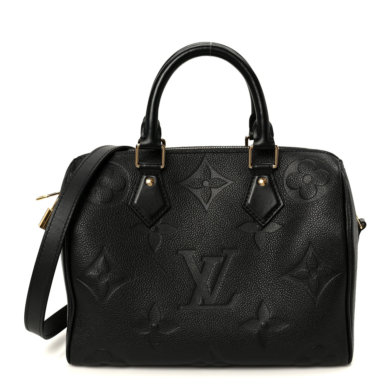 Louis Vuitton Empreinte Monogram Giant Speedy Bandouliere 25 Black 1 of 9