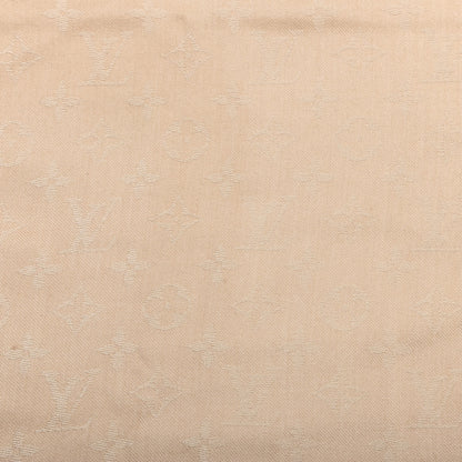 Louis Vuitton Silk Wool Monogram Shine Shawl Gold 3 of 4