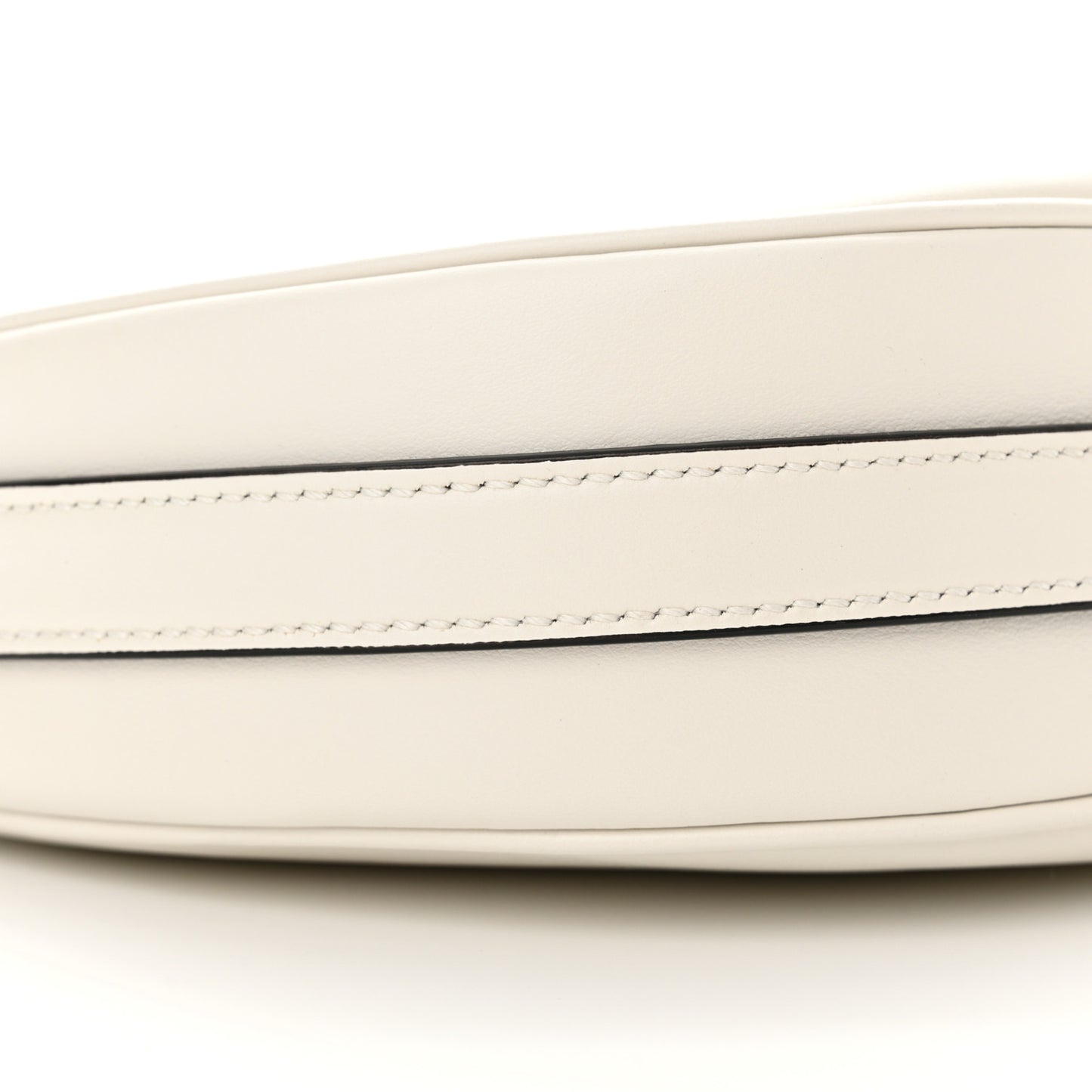 Soft Calfskin Arque Shoulder Bag White
