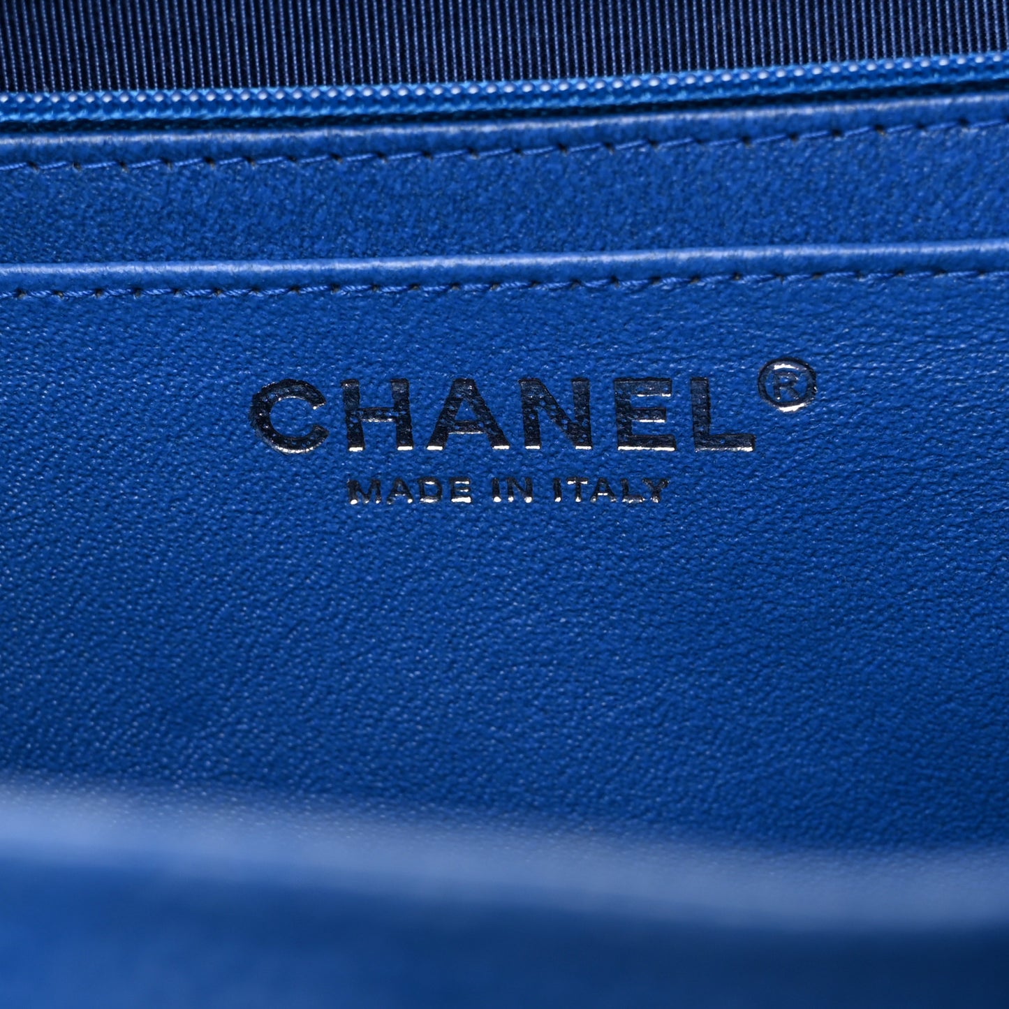 Caviar Quilted Jumbo Single Flap Dark Blue