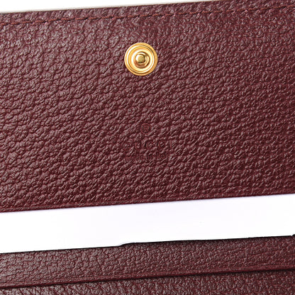 Gucci Textured Calfskin Web Ophidia Card Case Vintage Bordeaux 5 of 7