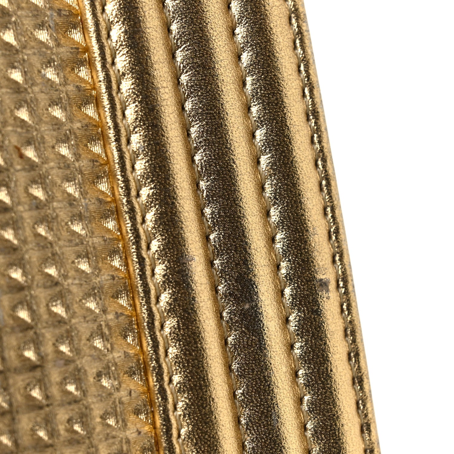 Chanel Metallic Lambskin Embossed Small Cube Boy Flap Gold 13 of 15