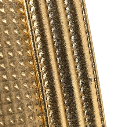 Chanel Metallic Lambskin Embossed Small Cube Boy Flap Gold 13 of 15