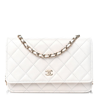 Chanel Caviar Quilted Wallet On Chain WOC White 1 of 11