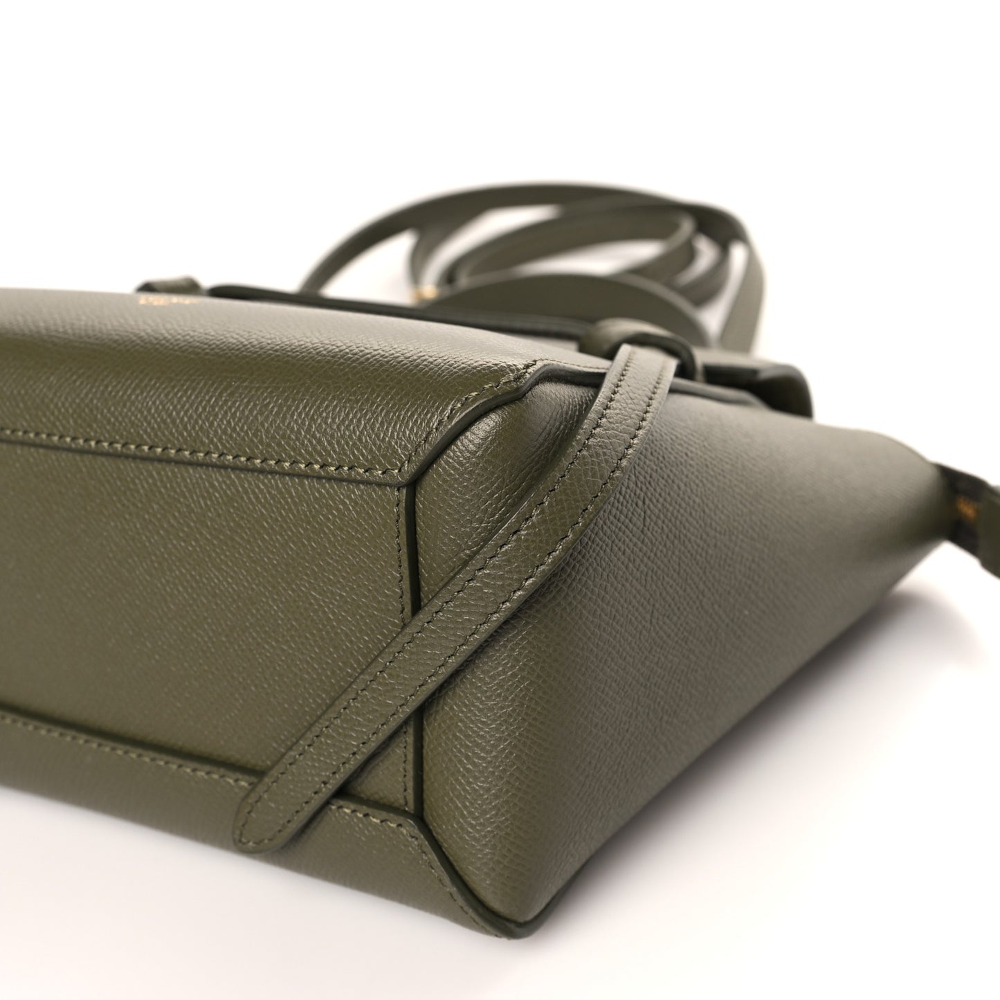Grained Calfskin Nano Belt Bag Army Green