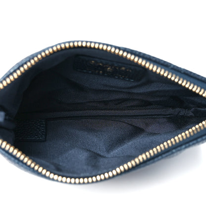 Chanel Caviar Quilted Small Cosmetic Case Dark Blue 5 of 12