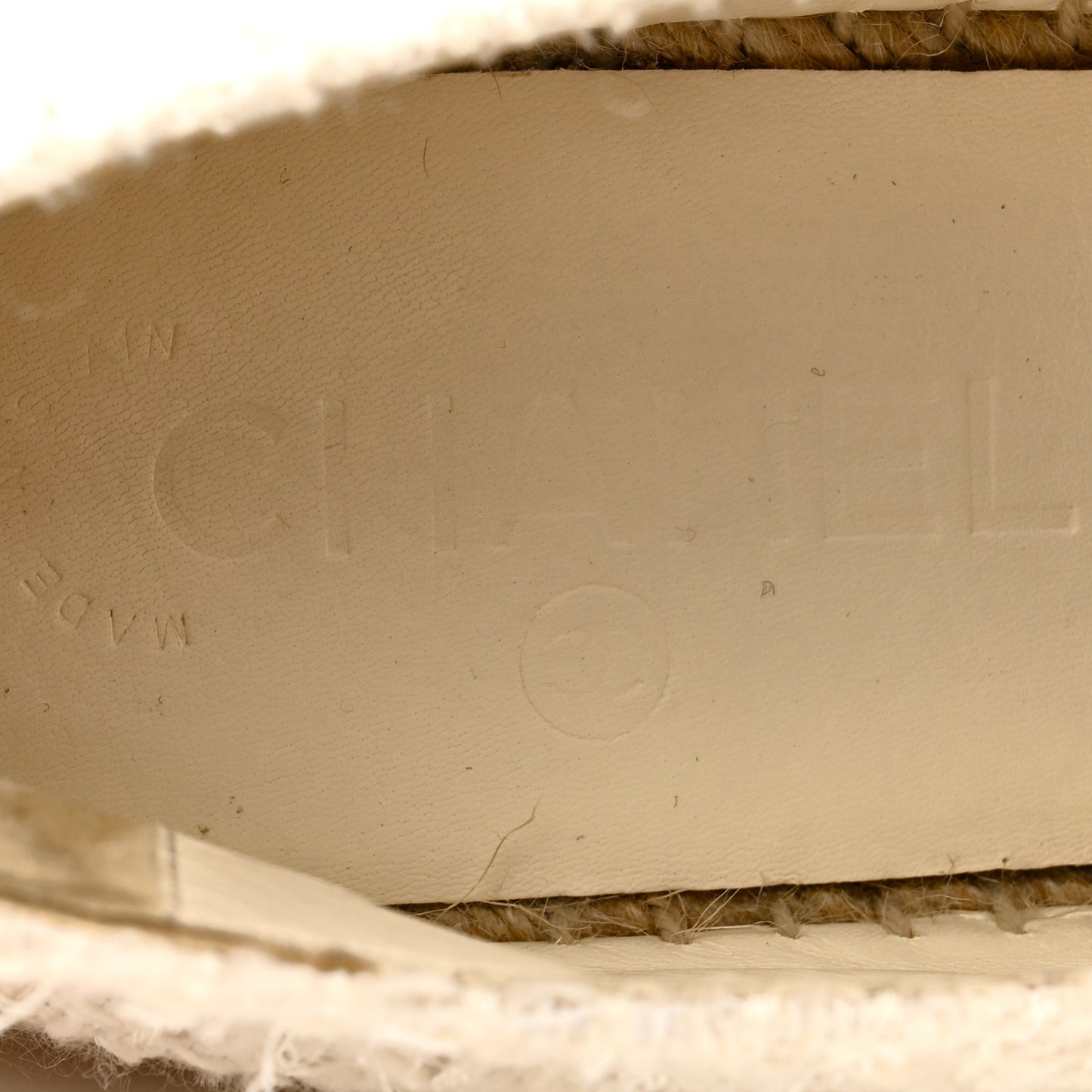 Tweed Grosgrain CC Espadrilles 39 White Black