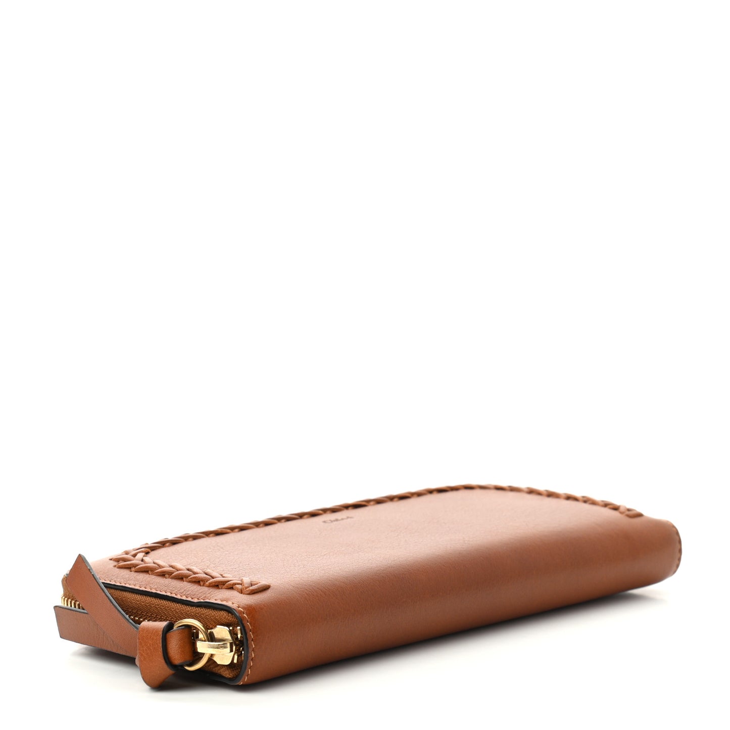 Calfskin Hudson Zip Around Wallet Caramel