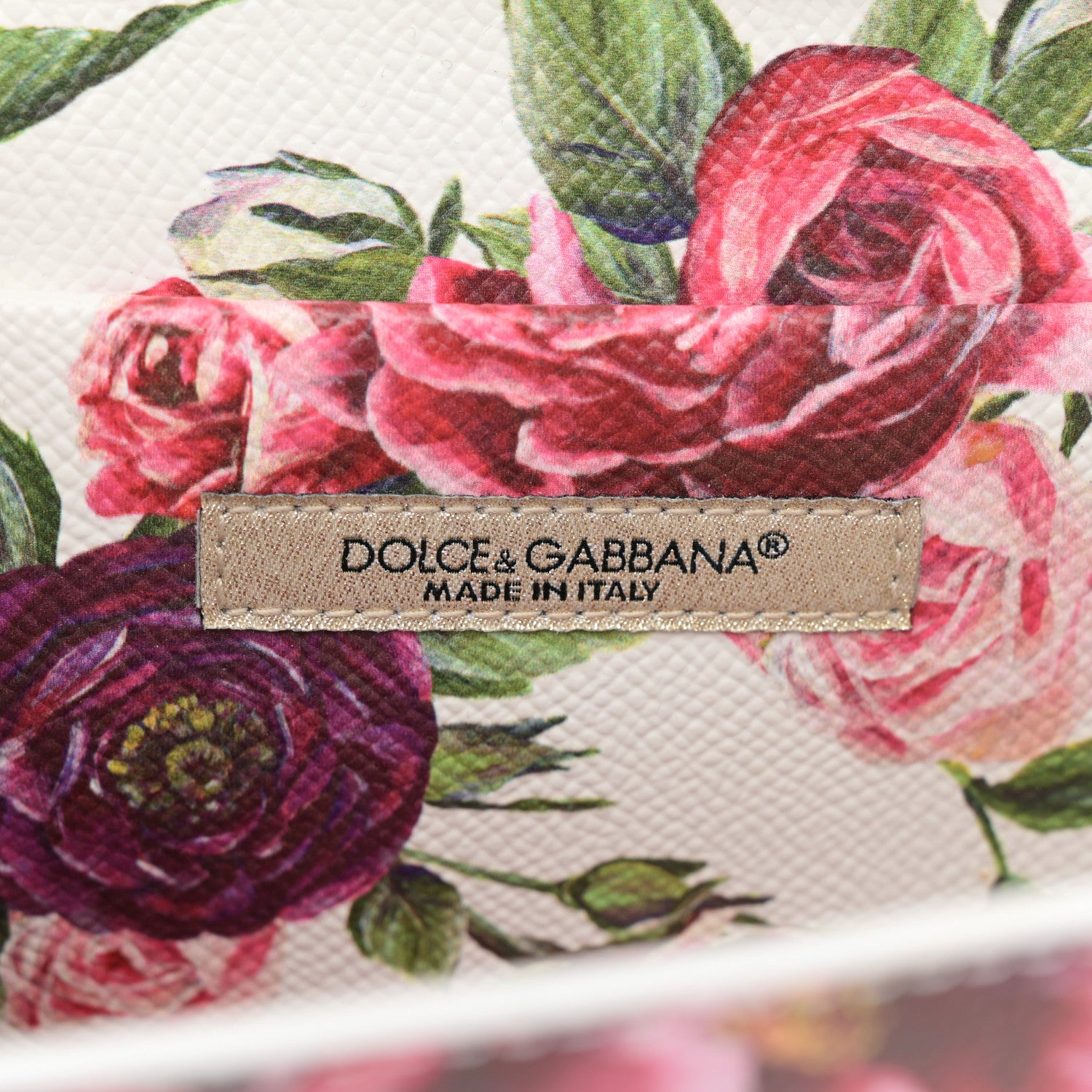 Dolce & Gabbana Dauphine Floral Print Shoulder Bag White Pink 6 of 12
