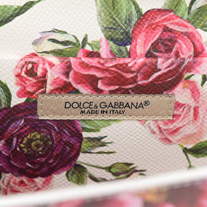 Dolce & Gabbana Dauphine Floral Print Shoulder Bag White Pink 6 of 12