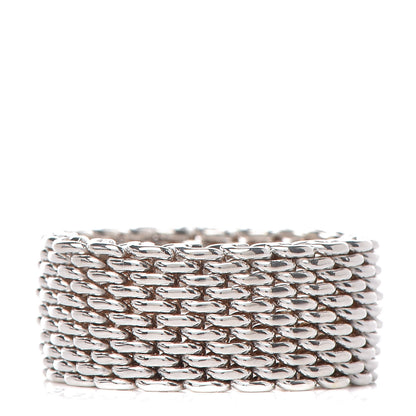 Tiffany Sterling Silver Somerset Mesh Ring 60 9 1 of 4