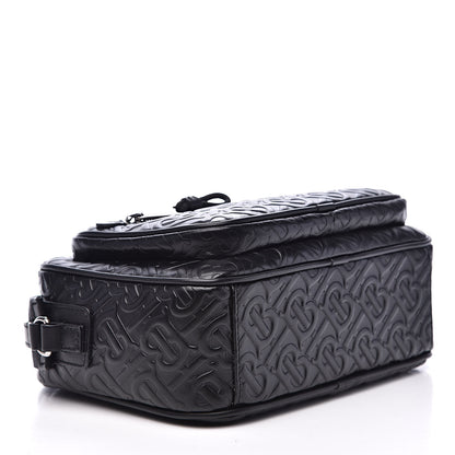 Burberry Calfskin Embossed Monogram Small Camera Bag Black 4 of 8