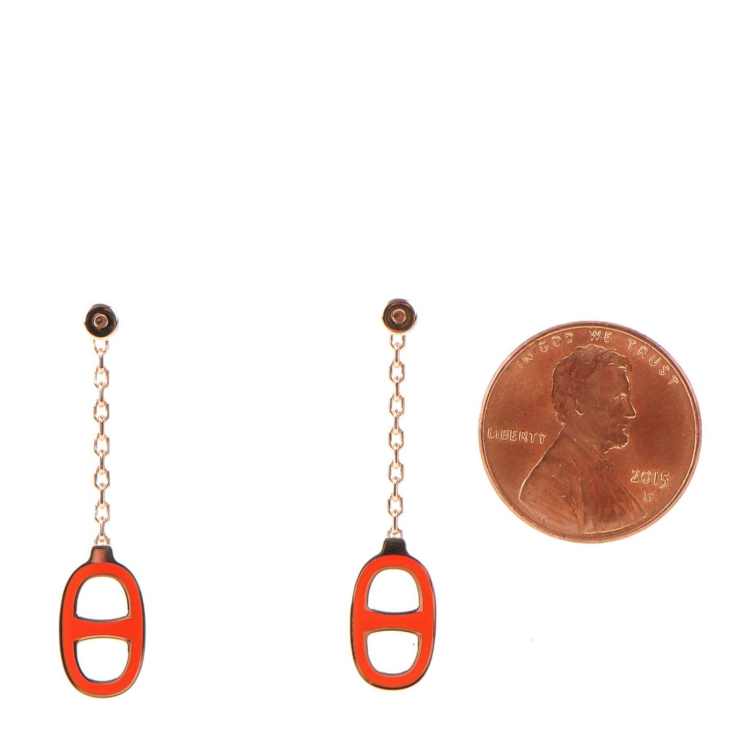 Lacquered Iliade Drop Earrings Juicy Orange