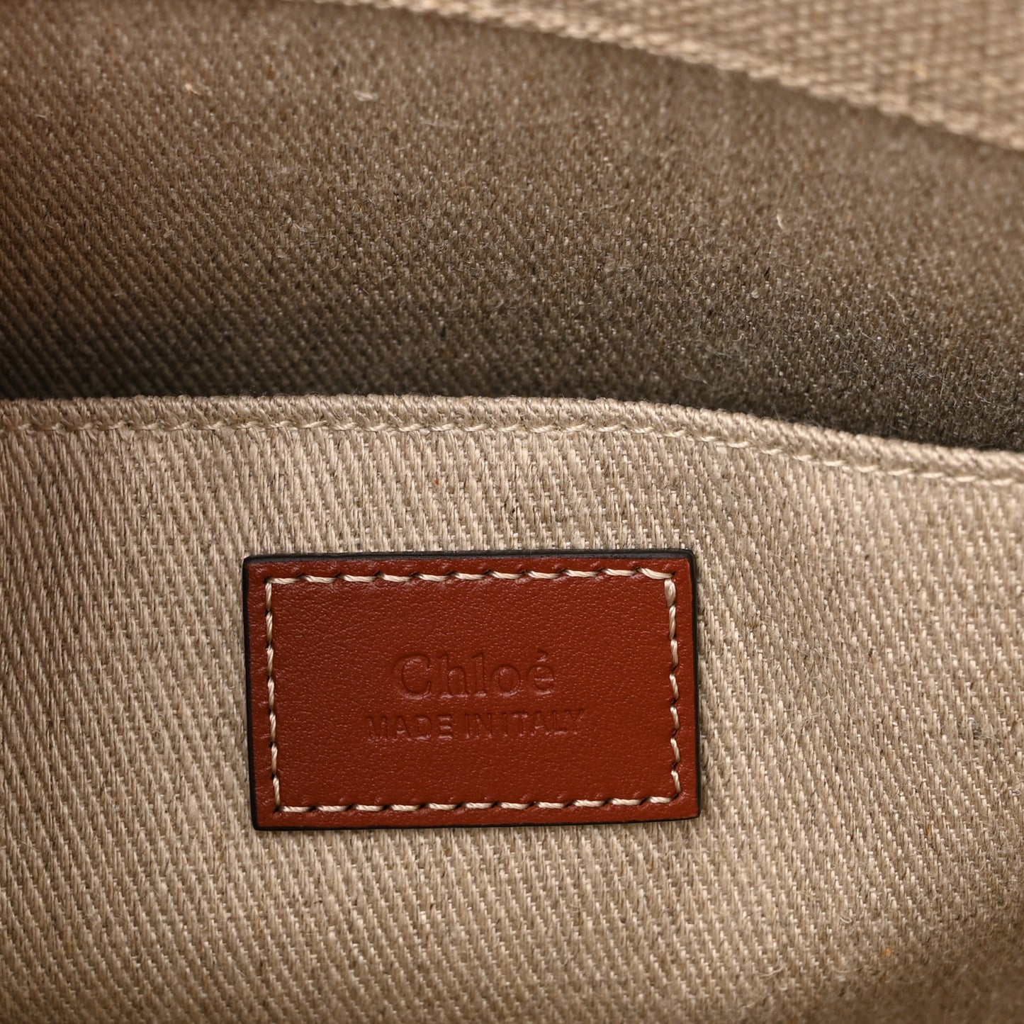 Cotton Calfskin Medium Woody Ribbon Tote White Brown