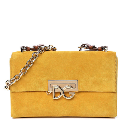 Dolce & Gabbana Suede DG Millennials Shoulder Bag Ocra Cuoio 1 of 8