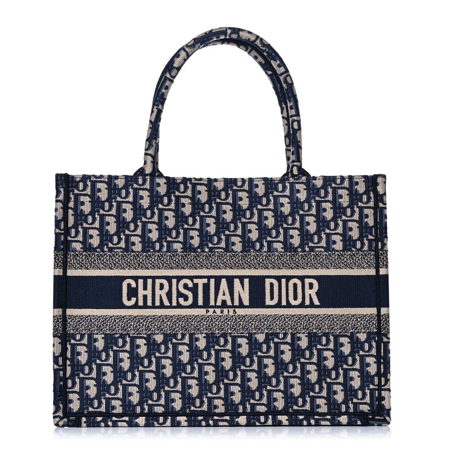 Oblique Medium Book Tote Blue Multicolor