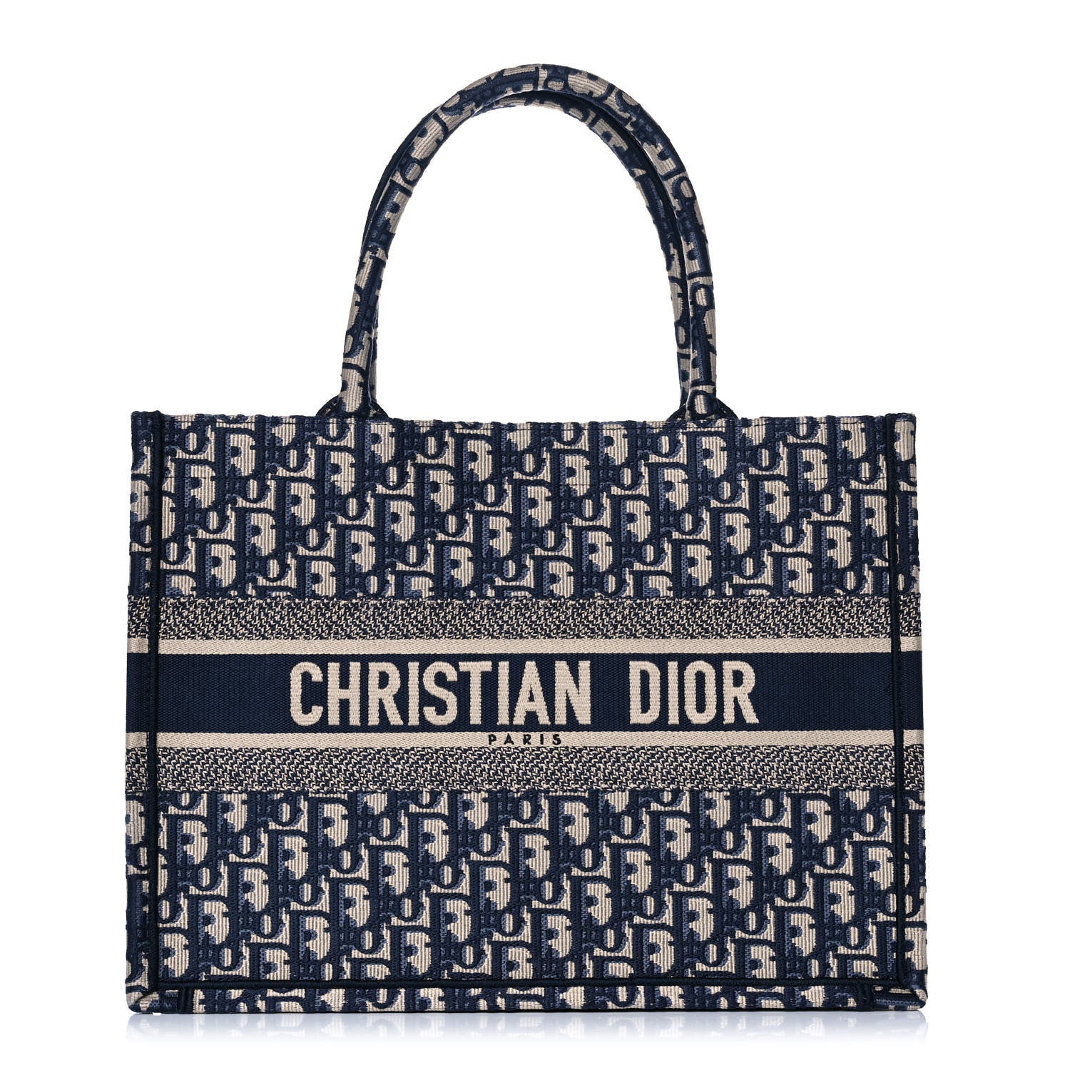 Christian Dior Oblique Medium Book Tote Blue Multicolor 1 of 11