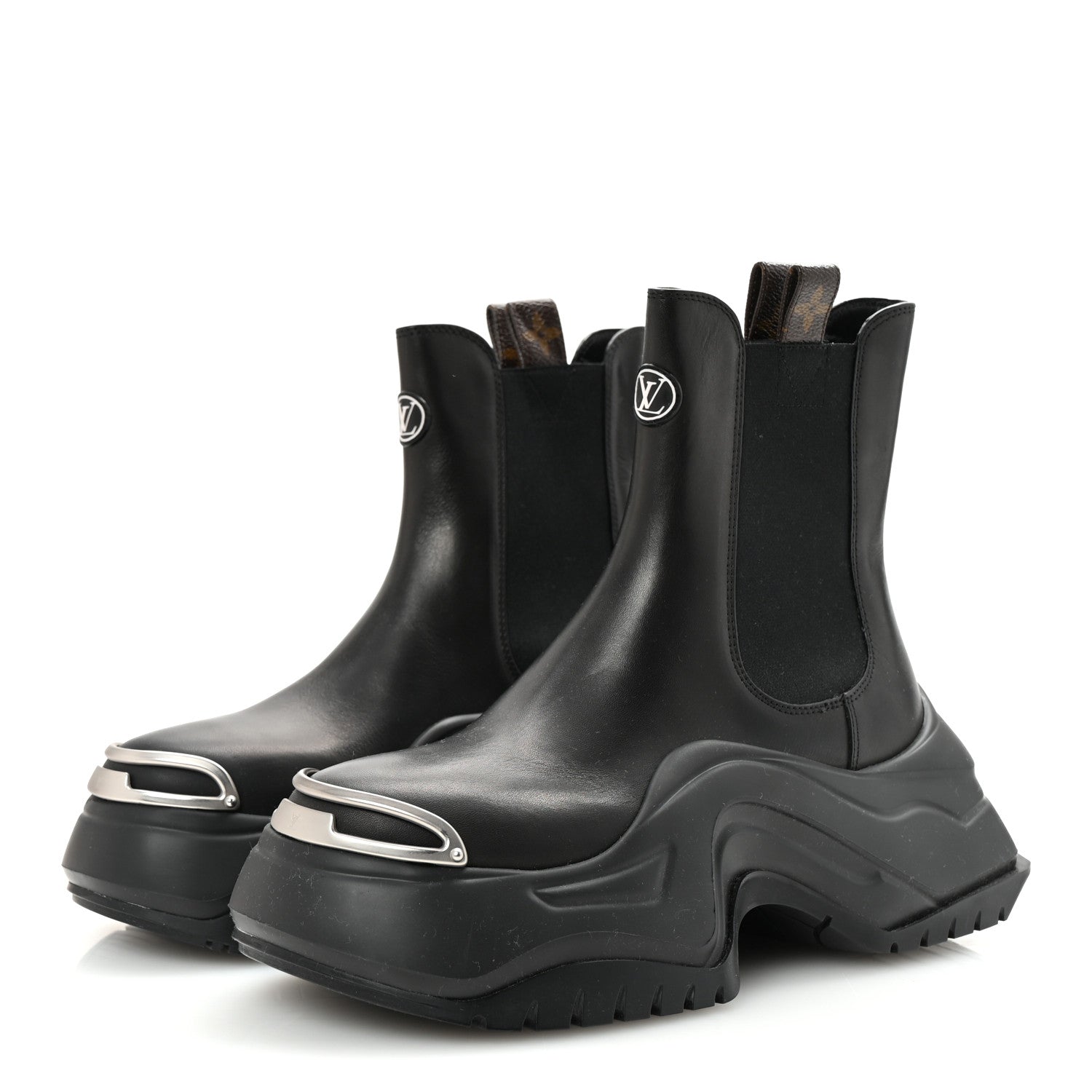 Louis Vuitton Calfskin Archlight 2.0 Block Heel Ankle Boots 38.5 Black 4 of 9