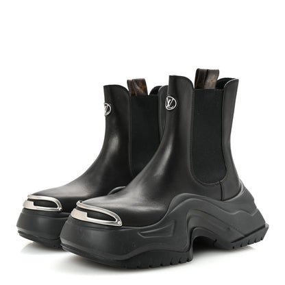 Louis Vuitton Calfskin Archlight 2.0 Block Heel Ankle Boots 38.5 Black 4 of 9