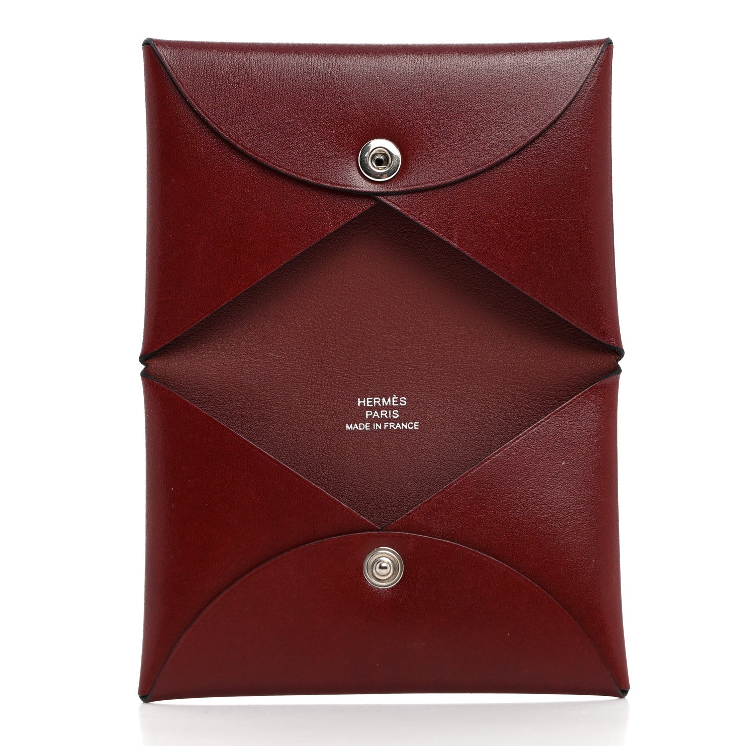 Hermes Box Calvi Card Case Rouge H 5 of 8