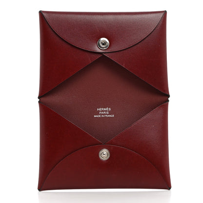 Hermes Box Calvi Card Case Rouge H 5 of 8