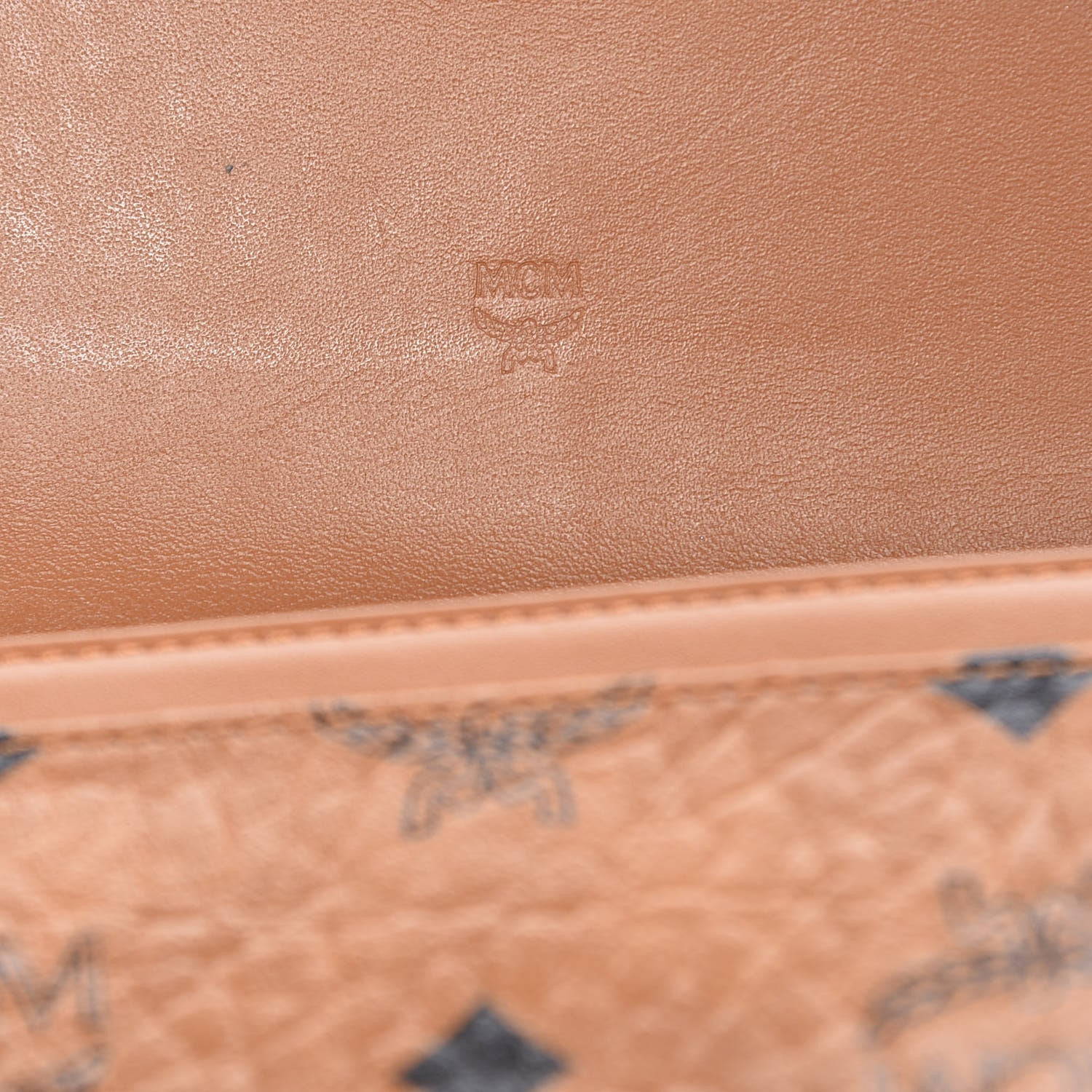 MCM Visetos Large Patricia Wallet On Chain Cognac 6 of 11
