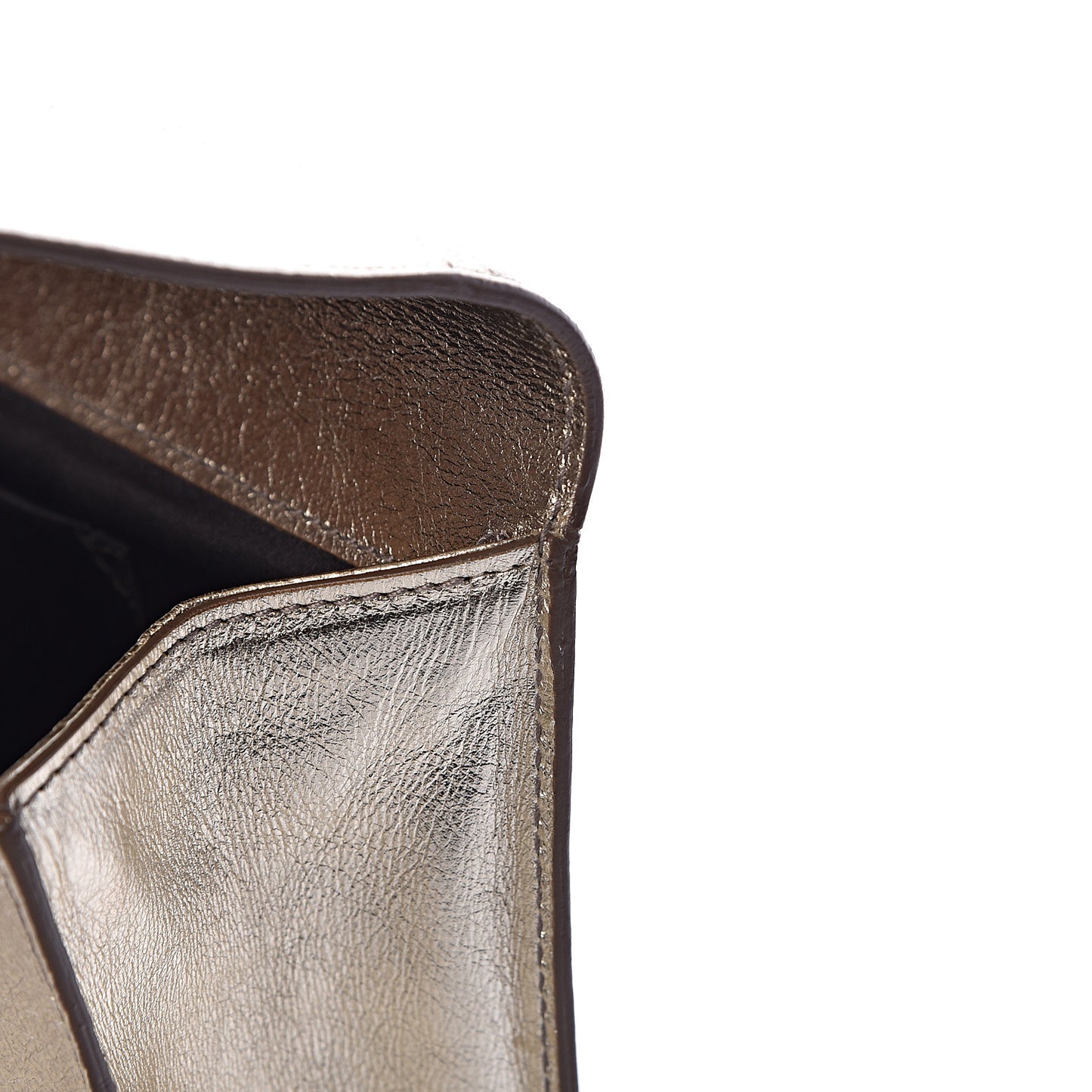 Metallic Calfskin Monogram Large Belle De Jour Clutch Gold