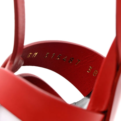 Saint Laurent Calfskin Tribute 105 Platform Sandals 38.5 New Red 6 of 14