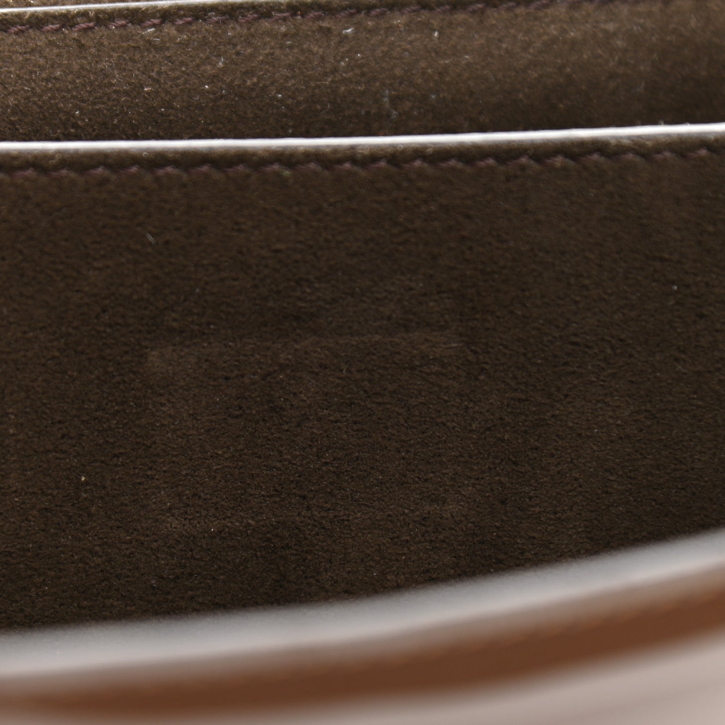 Vitello Vernice Mou Karligraphy Crossbody Bag Ebano