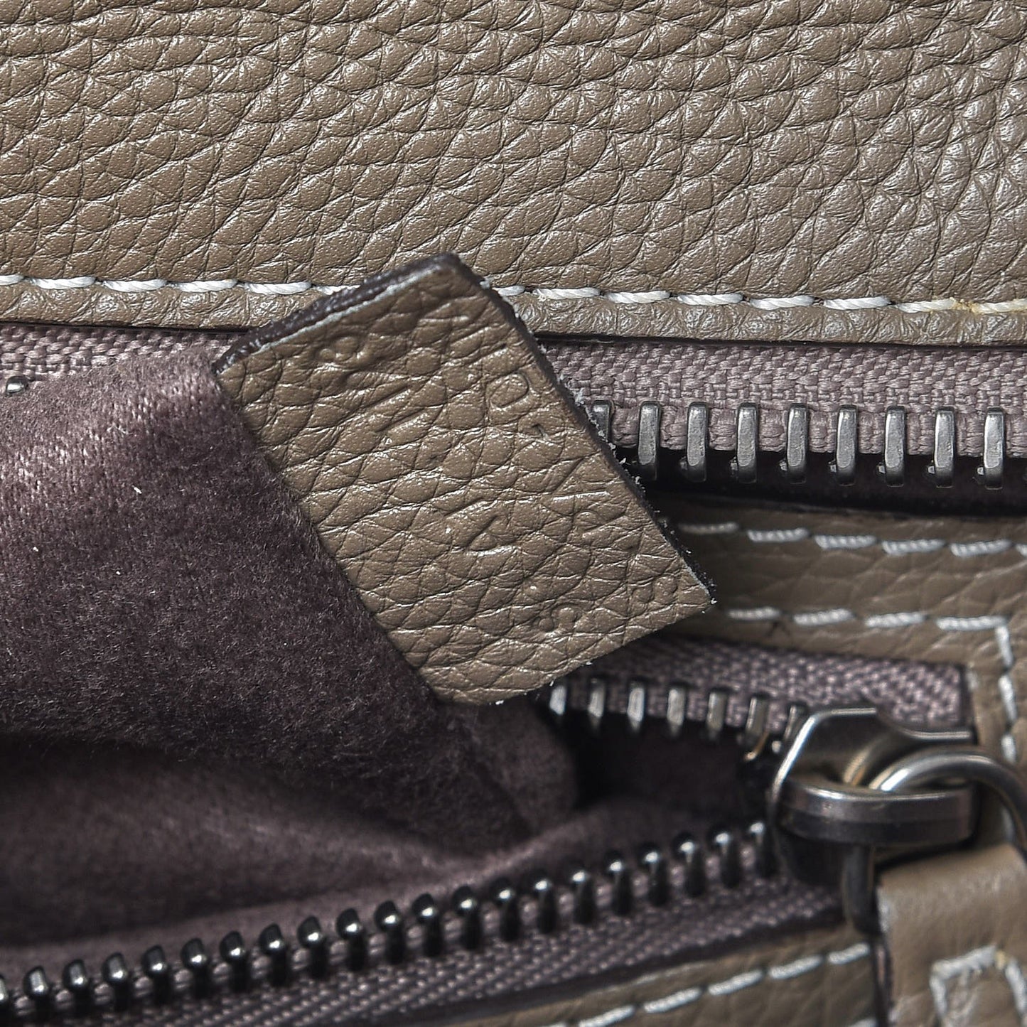 Drummed Calfskin Micro Luggage Souris