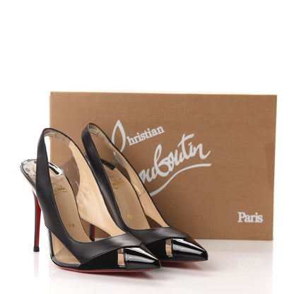 Christian Louboutin Patent Suede Calfskin Air Chance 100 Pumps 36.5 Black 9 of 9