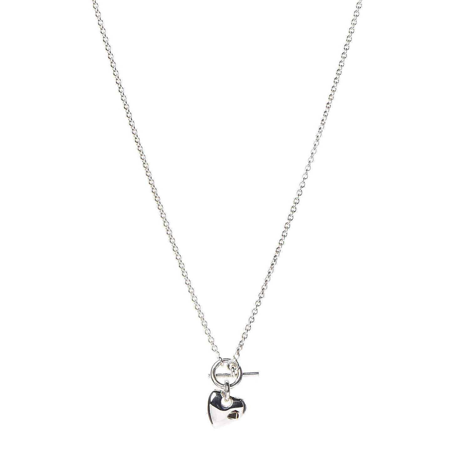 Sterling Silver 18K Yellow Gold Stabbed Heart Pendant Necklace